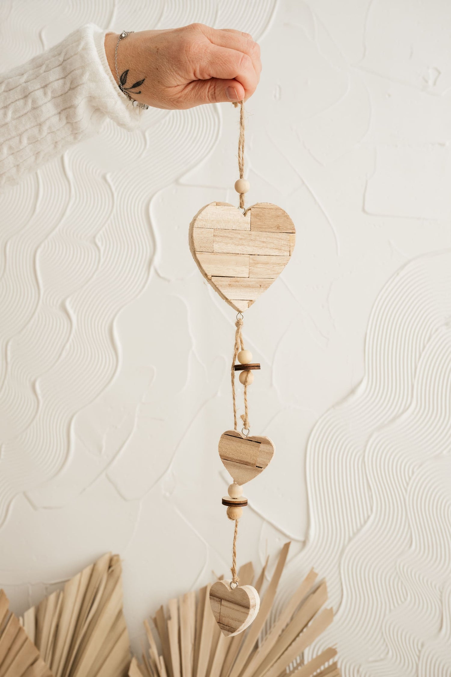 Coeur en bois avec des liens solides